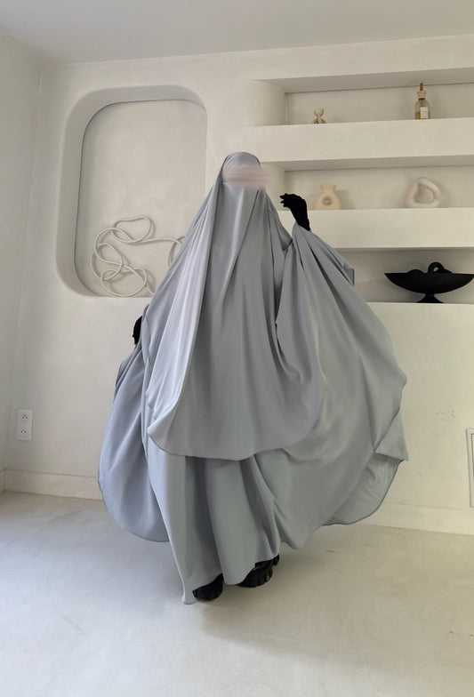 Khimar arrondi Maleeka T2  150cm (Soie de médine)