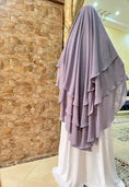 Charger l'image dans la visionneuse de la galerie, Khimar Tarha 3 voiles arrondi Mousseline
