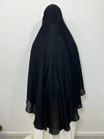 Bild in Galerie-Betrachter laden, Cape à nouer Farasha courte + Niqab pull down Noir
