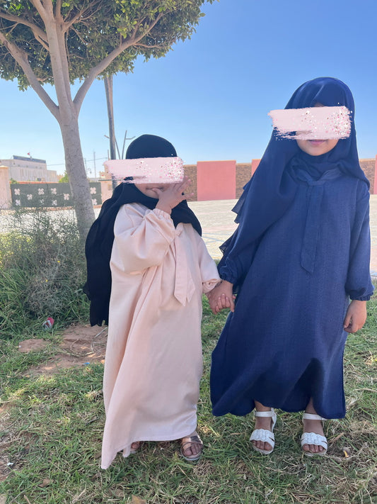 Abaya petite fille en Lin déstockage