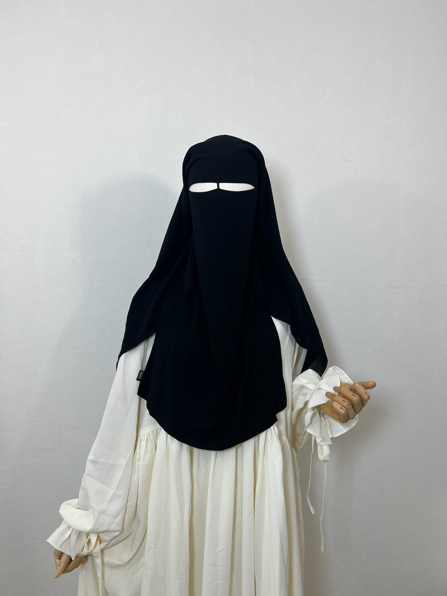 Niqab/Sitar Tahira arrondi long Noir