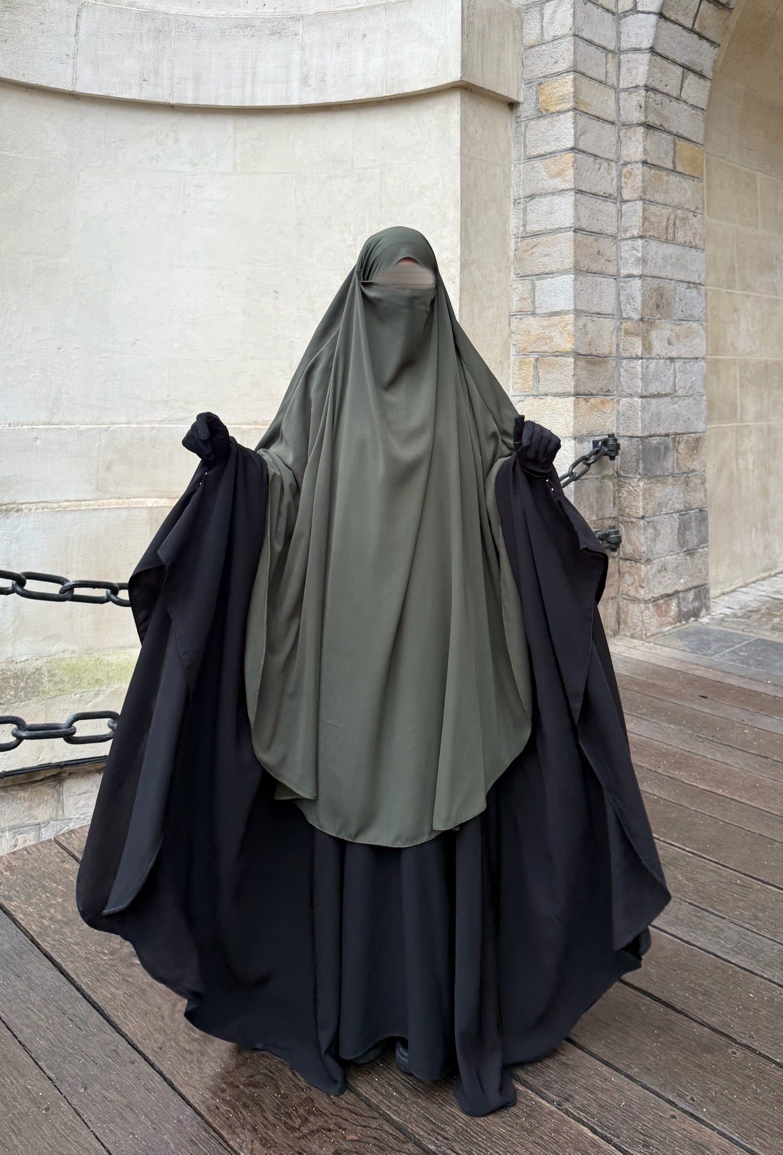 Khimar arrondi Maleeka T1 140cm (Whool Peach)