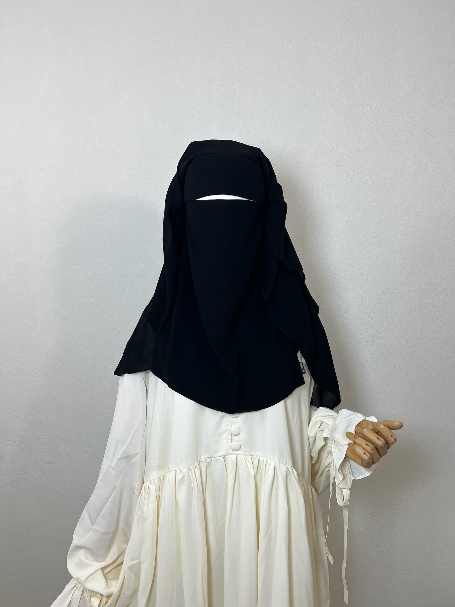 Niqab/Sitar Haya Pull down 3 voiles 90cm Noir