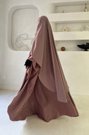 Khimar arrondi Maleeka T2  150cm (Soie de médine)