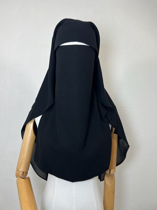 Niqab/sitar Zahra casquette sans fil  Lycra Noir