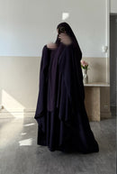 Abaya Maleeka Whool Peach
