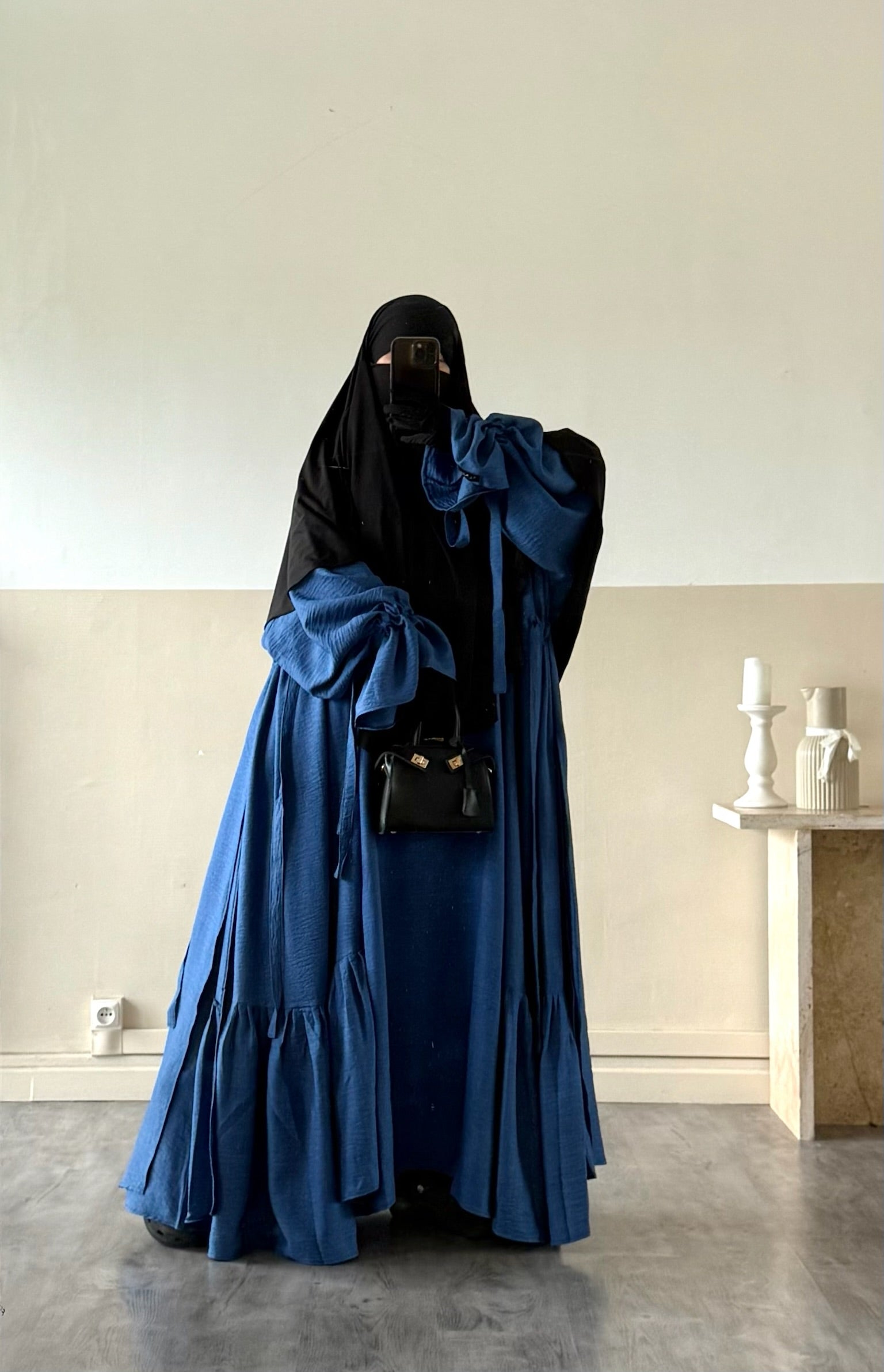 Set Imany Kimono effet Lin + sous abaya