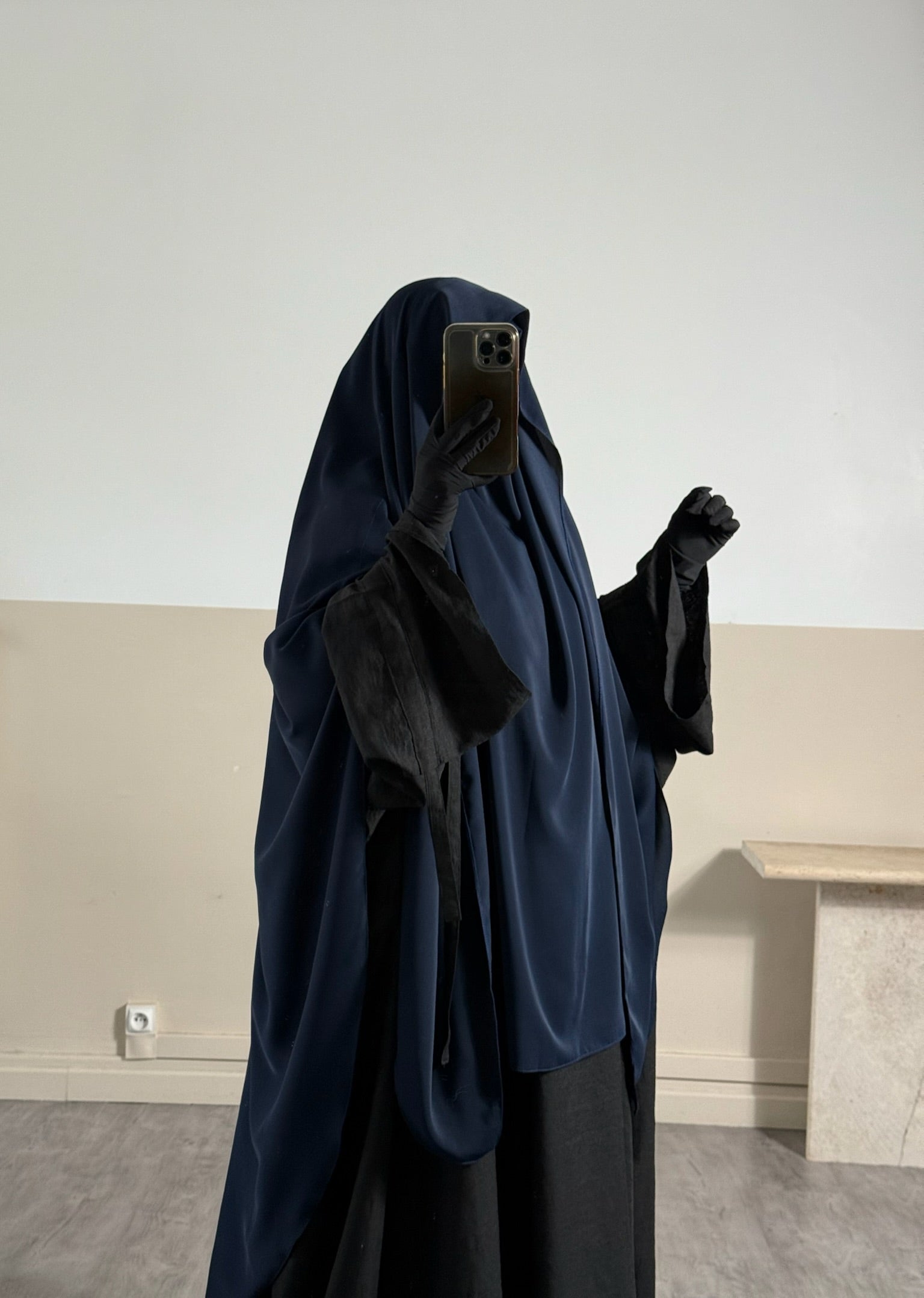 Half niqab Soie de medine