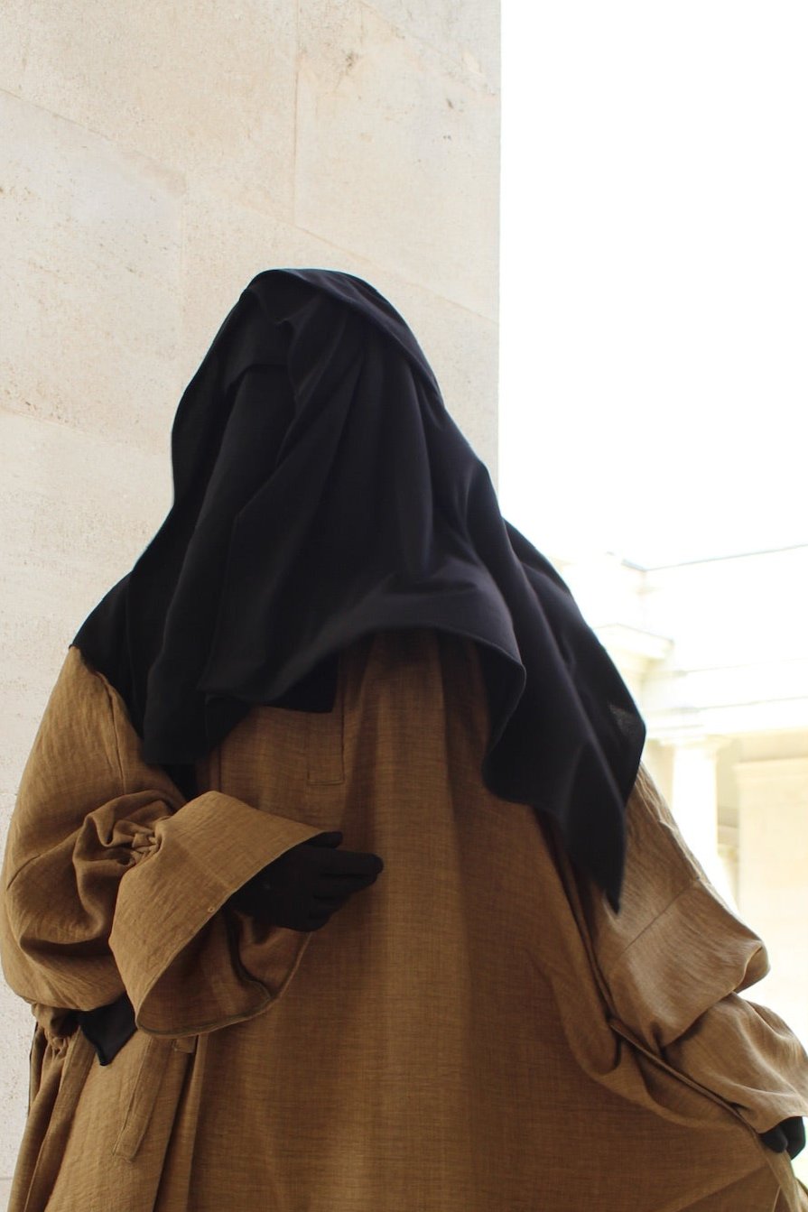 Niqab/Sitar-Mütze 3 Schleier 90 cm