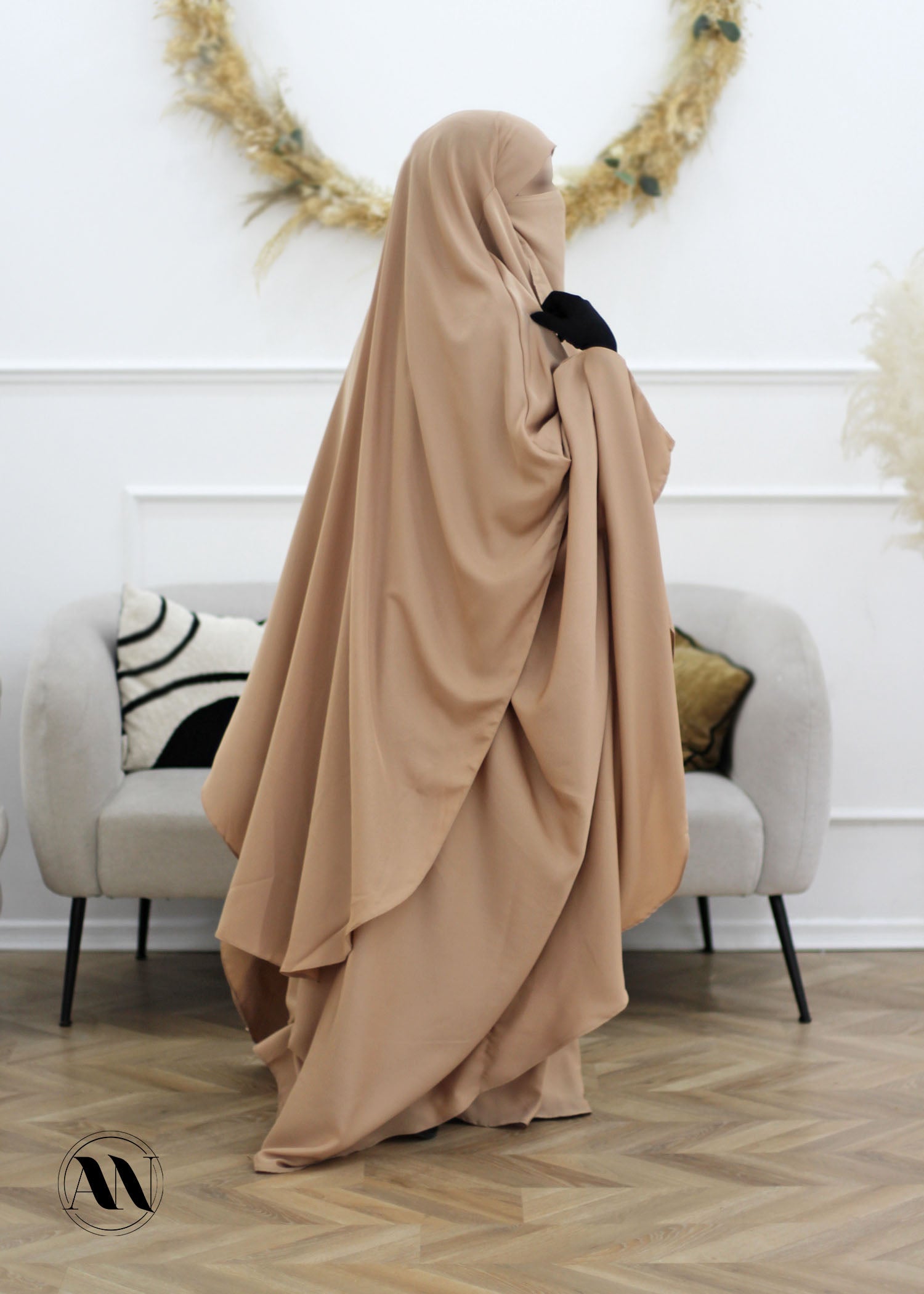 Rounded Khimar Maleeka Nidha