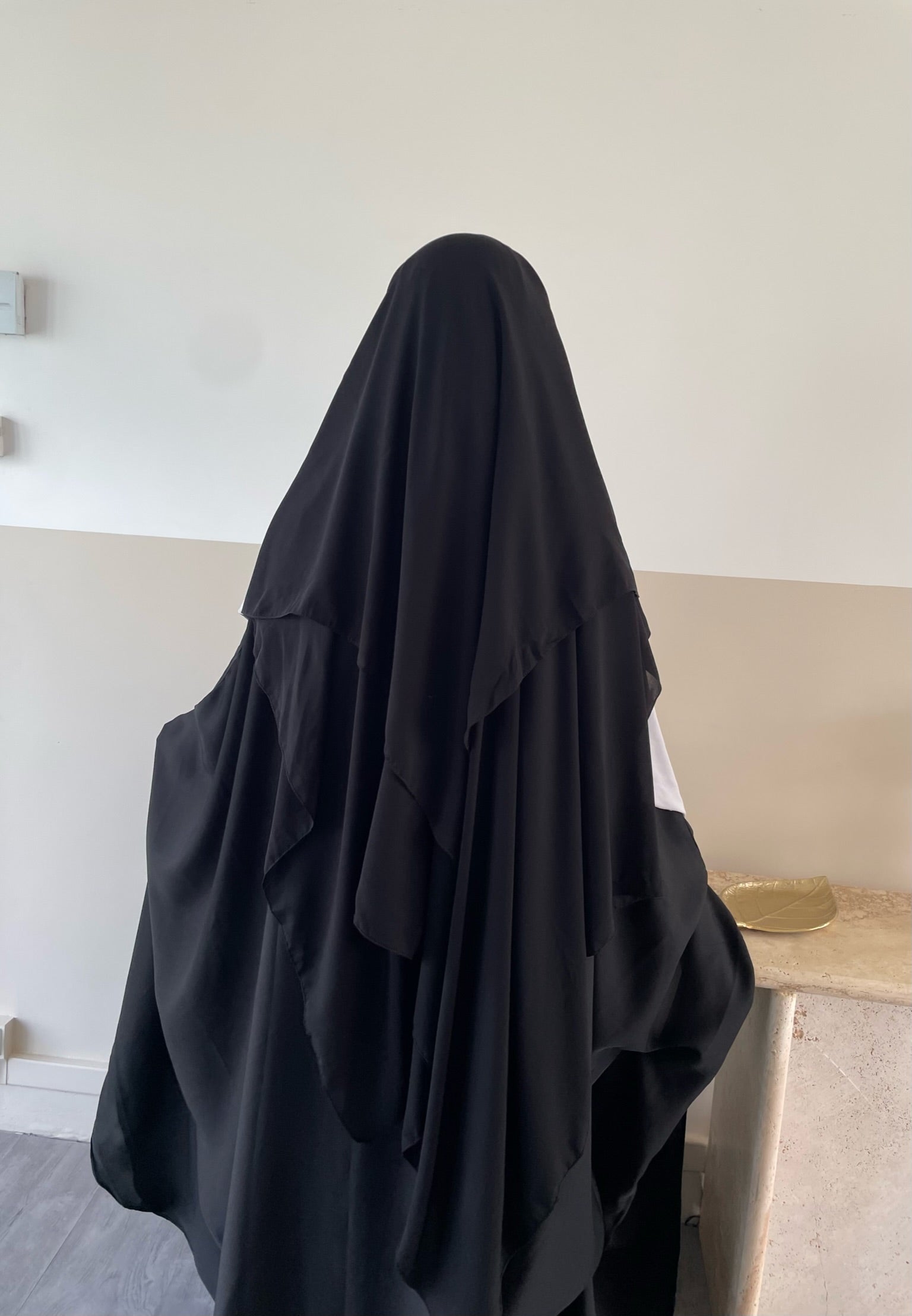 Niqab/Sitar-Mütze 3 Schleier 1m50