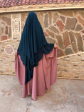 Charger l'image dans la visionneuse de la galerie, Khimar Tarha 2 voiles pointu Mousseline
