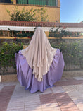 Cargar la imagen en la vista de la galería, Khimar Tarha 3 voiles arrondi Mousseline
