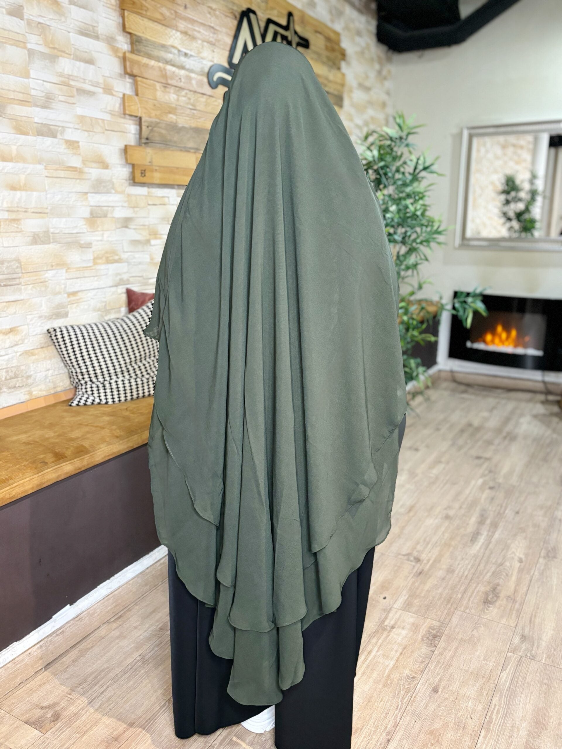 Half niqab Mousseline 2 voiles