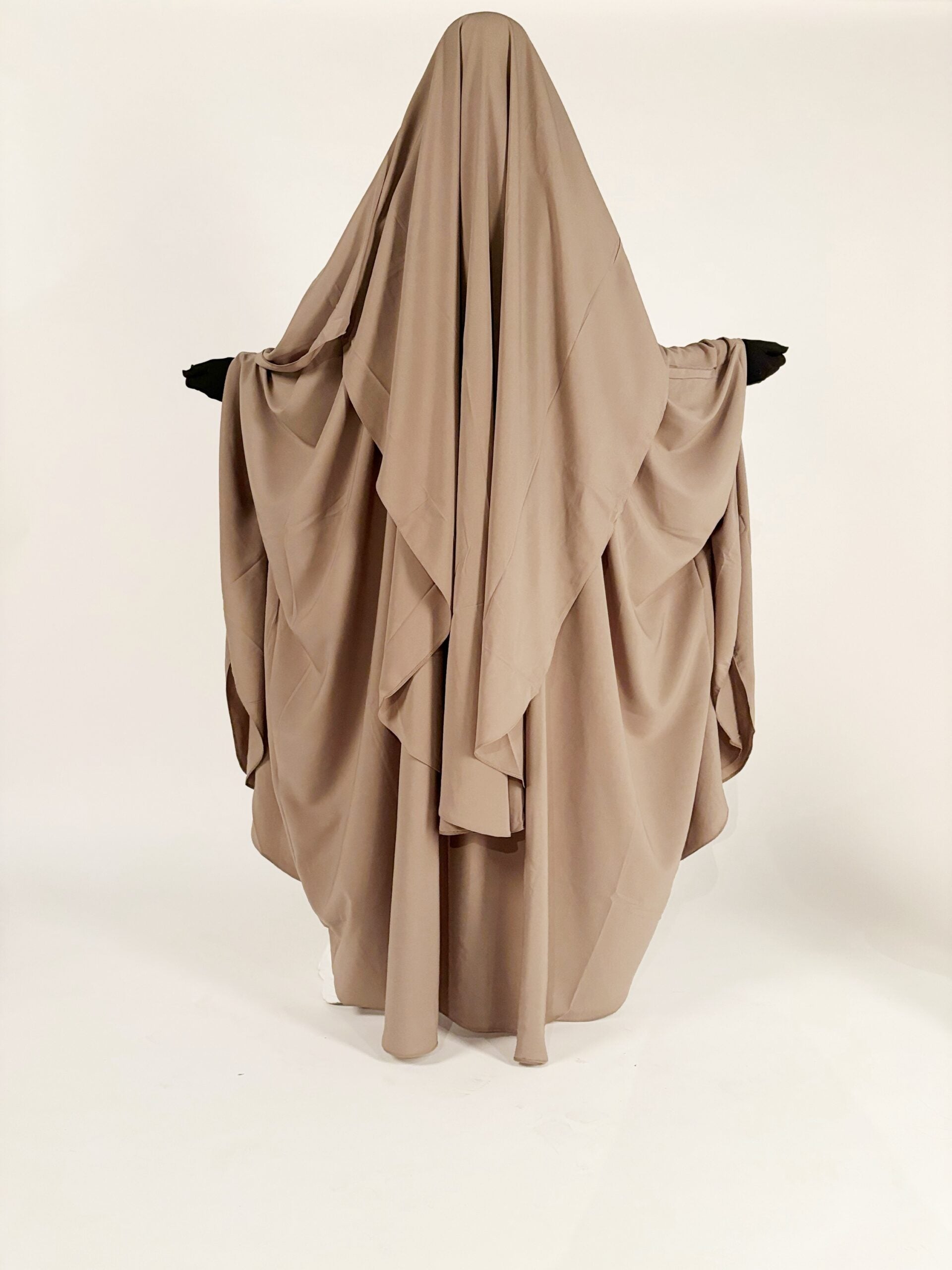 Khimar abgerundeter Maleeka (Whool-Pfirsich)