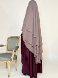 Charger l'image dans la visionneuse de la galerie, Khimar Tarha 3 voiles arrondi Mousseline
