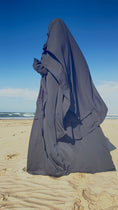 Cargar la imagen en la vista de la galería, Khimar Hajar 2 voiles Soie de médine
