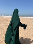 Cargar la imagen en la vista de la galería, Khimar Hajar 2 voiles Soie de médine
