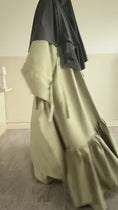 Load and play video in Gallery viewer, Set Imany Kimono effet Lin + sous abaya
